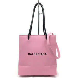 BALENCIAGA Shopping Tote XXS Leather Pink Black
